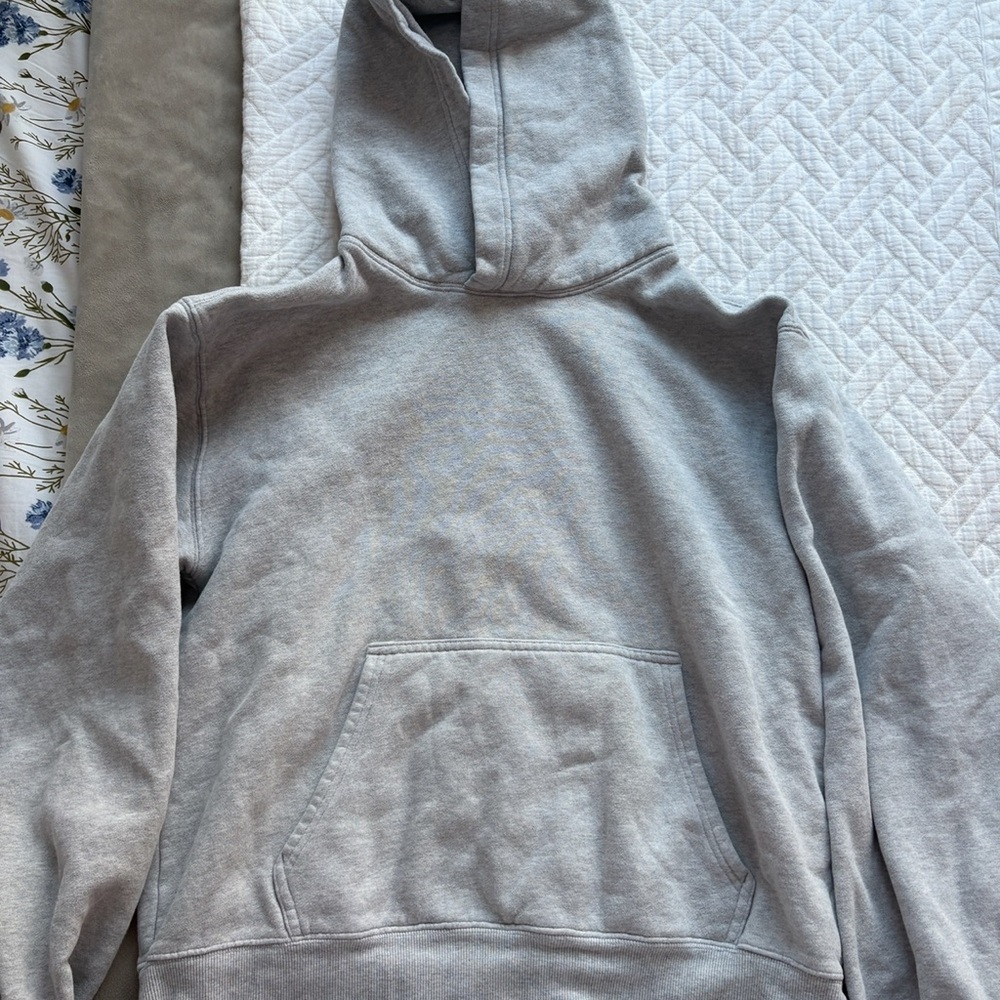 Aritzia Heather Grey Cozy Fleece Perfect Boyfriend Hoodie